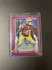 2025 Topps Chrome Nickolas Martin Rookie Auto RRA-NMA Magenta Lava /399 49ers🔥