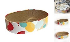 Cat Scratcher Lounge Bed - Lounge Couch for Indoor Cats Oval Shape 17"x13"