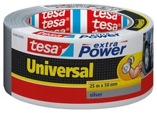 tesa Extra Power Duct Tape - Grey/Silver Waterproof Gaffer Tape for Repairing...