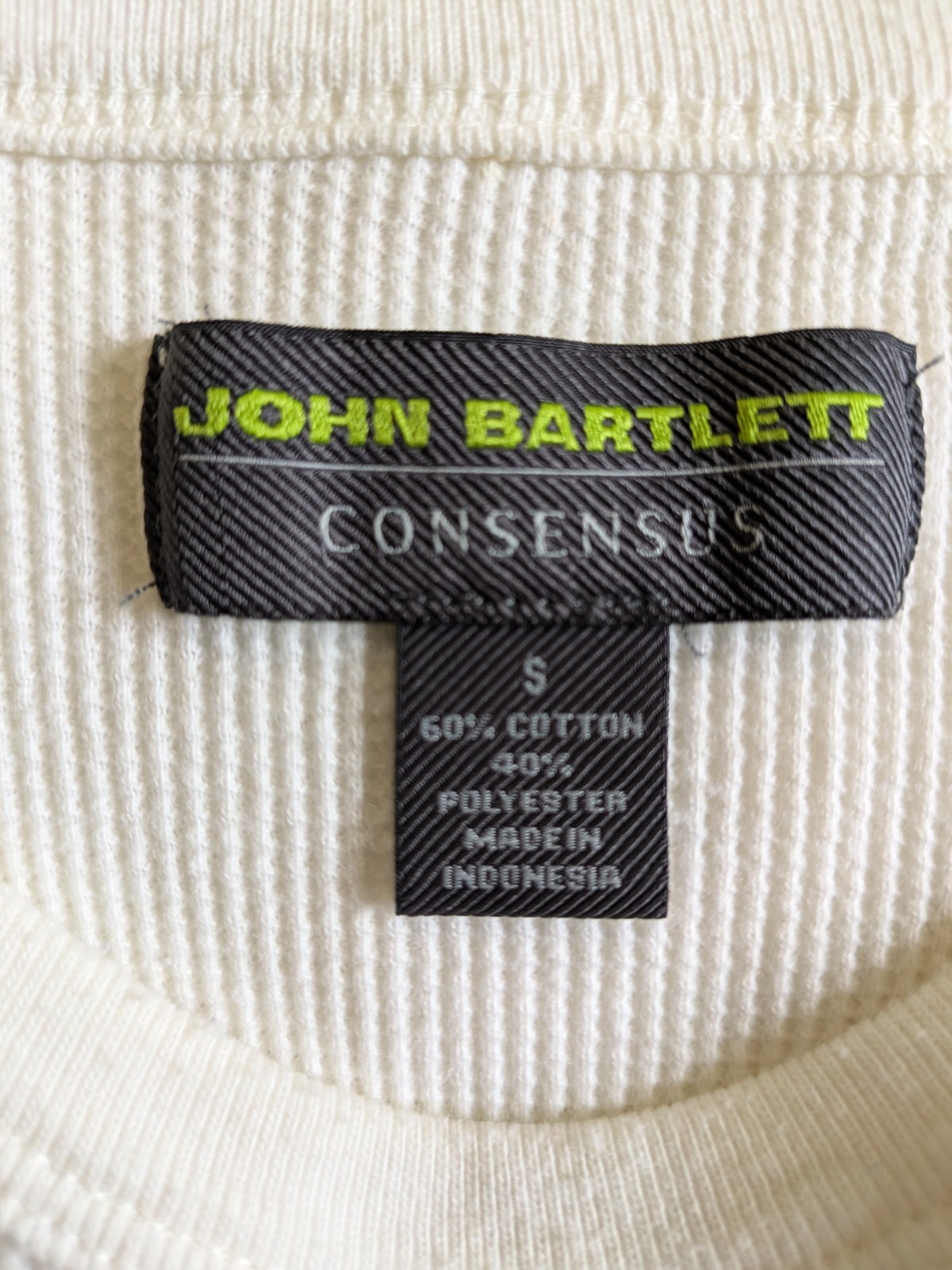SIZE S JOHN BARTLETT CONSENSUS White Thermal Long… - image 2