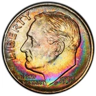 1959 D Toned Roosevelt Dime PCGS MS 67+ FB 67 PLUS FT See Video Toning Coin 10C
