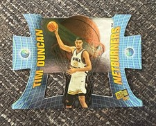 1997 Press Pass Tim Duncan RC Rookie Basketball Card Net Burners Spurs Die Cut. rookie card picture