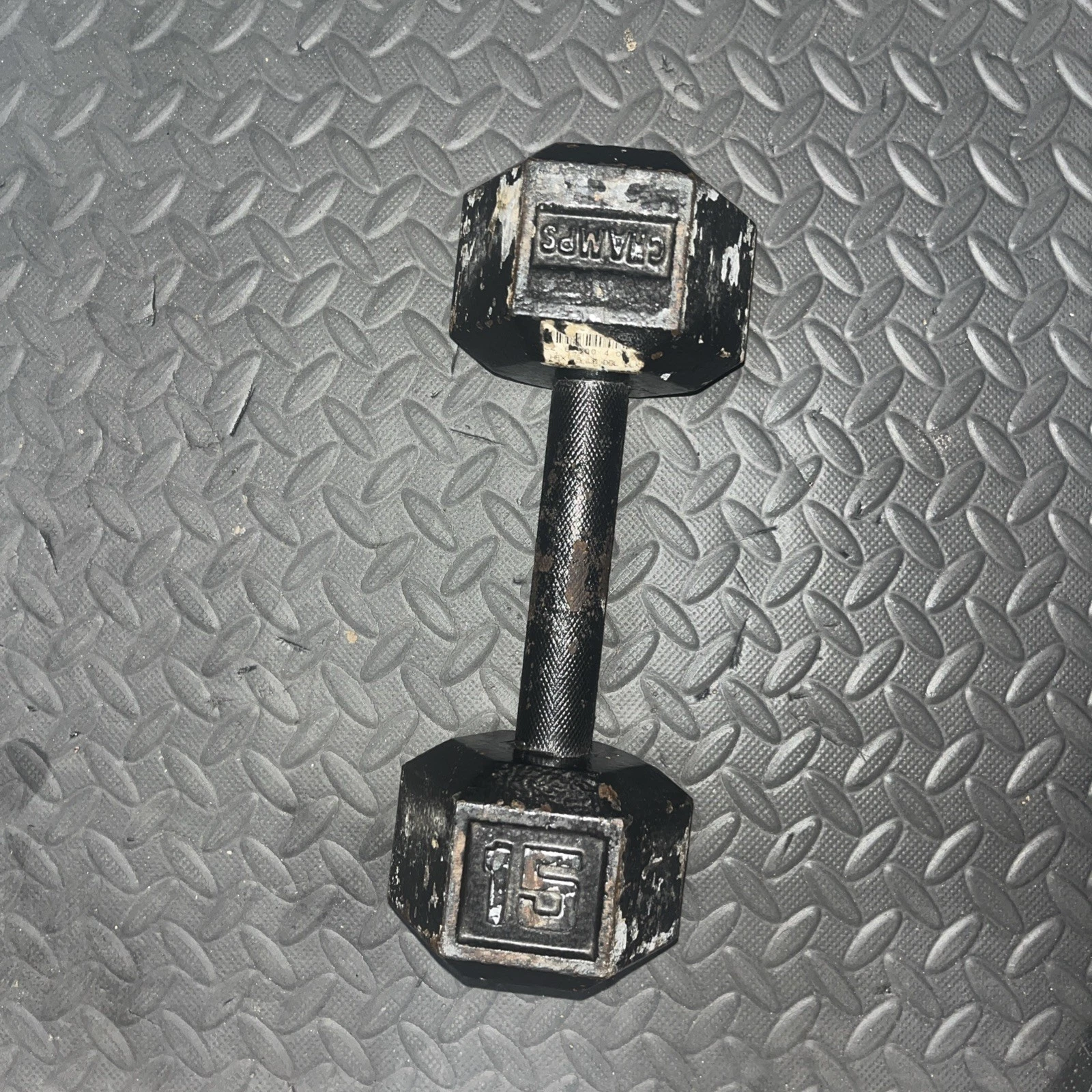 Vintage 15lbs Cast Iron Dumbbell Hex Style Has Some Ware 1 Single Champs Dumbell
Opens in a new wind