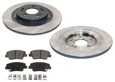 Rear Coated Disc Brake Rotors Brake Pad fits Genesis G80 21-24 2.5 Single Piston