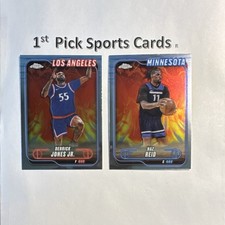 Topps Chrome NBA Cards 2025 Derrick Jones Jr LA 177 Naz Reid MN 43 Lot of 2