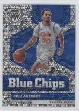 2020-21 Panini Mosaic Blue Chips Fast Break Prizm Cole Anthony #11 7m3