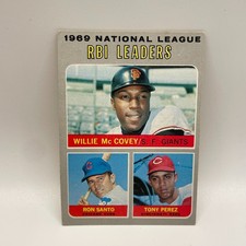 1970 Topps - League Leaders Willie McCovey, Tony Perez, Ron Santo #63