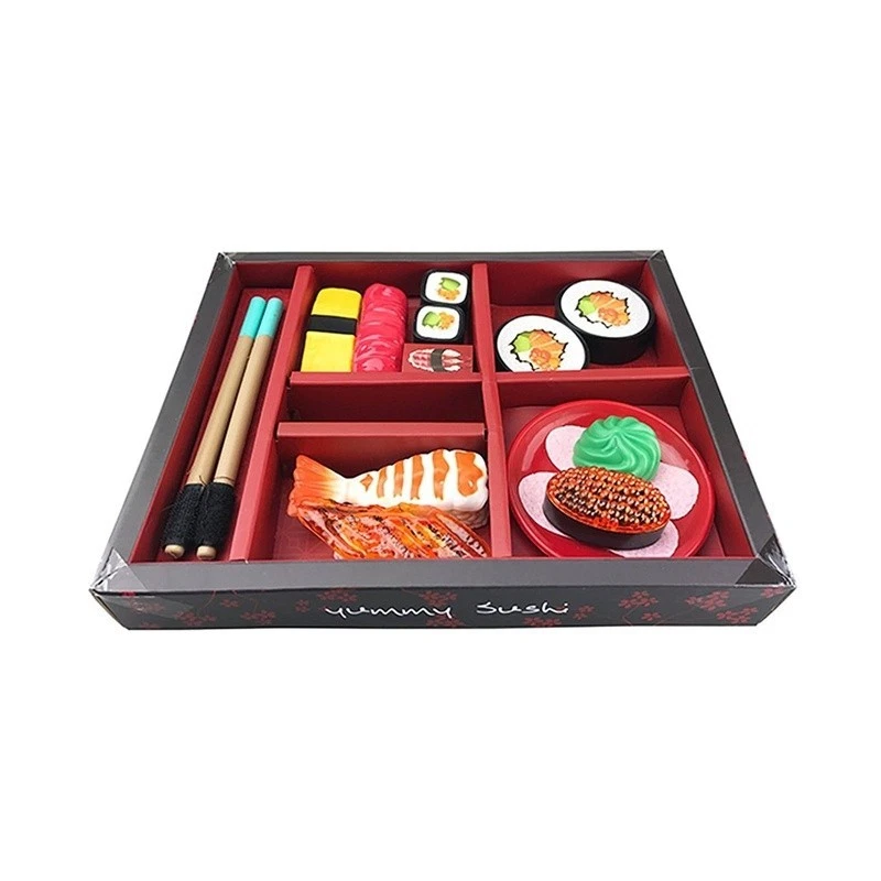 Detallado Sushi Cena Bento Box 21 piezas Juego de Comida con Accesorios Niños Nuevo Foto 2 de 2