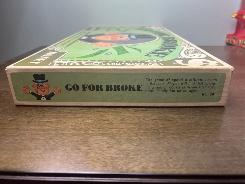 Vintage Go For Broke The Game Of Spend A Million 1965 By Selchow & Righter CO.  - Image 3 of 4
