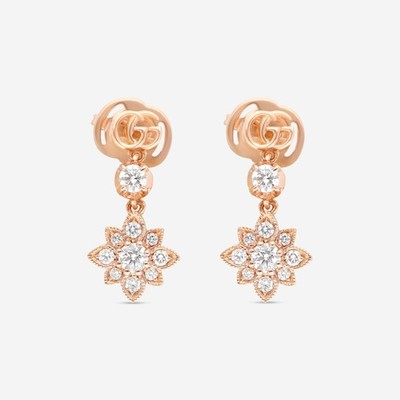 Gucci Flora 18K Roségold & Diamant Ohrhänger YBD702691001 UVP 3.430 $