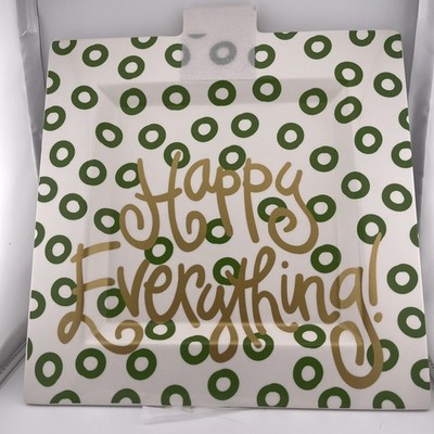 Happy Everything!  PERIDOT LARGE SQUARE PLATTER Coton Colors Laura Johnson