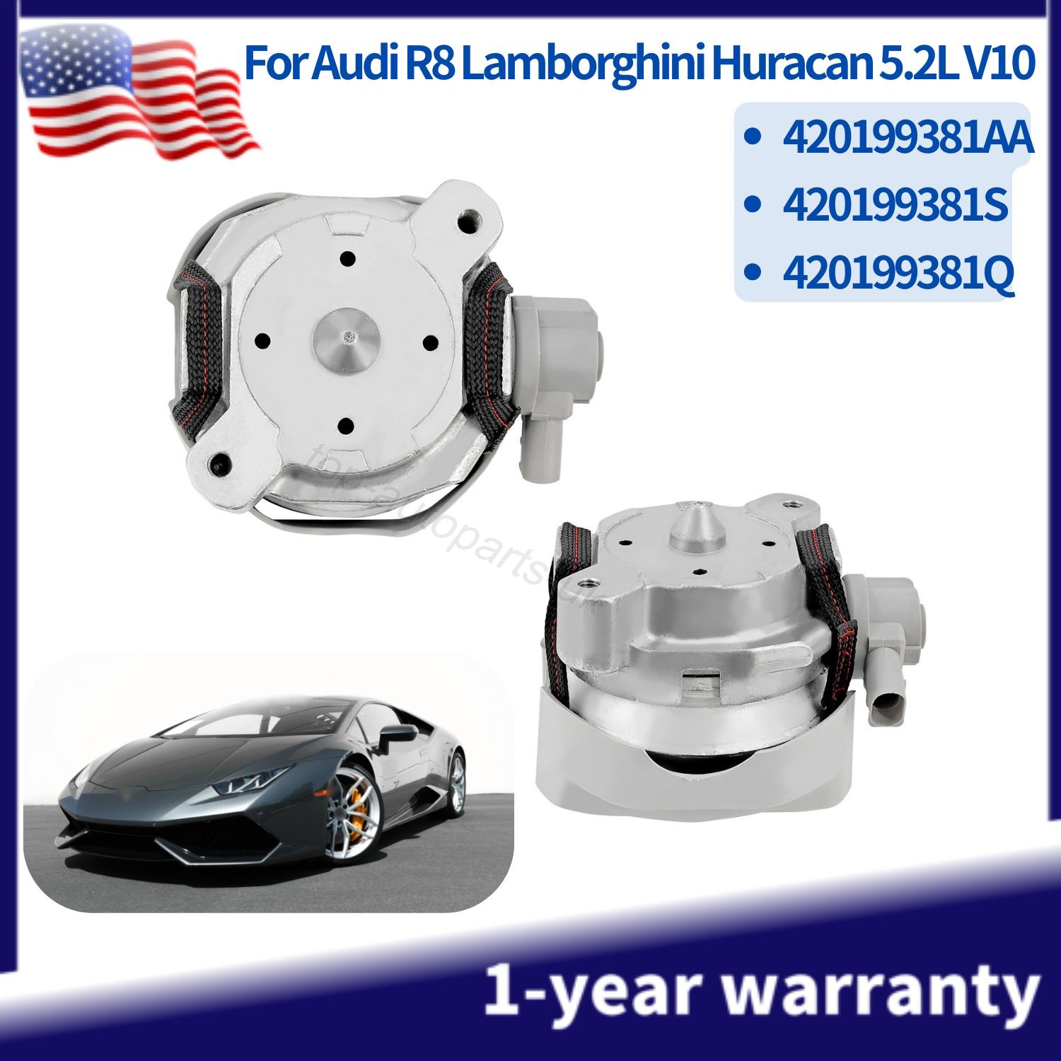 2PCS Engine Motor Mounts For Audi R8 Lamborghini Huracan 5.2L V10 420199381AA