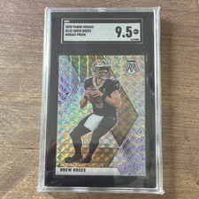 2020 Panini Mosaic Drew Brees Mosaic Prizm #142 SGC 9.5 New Orleans Saints