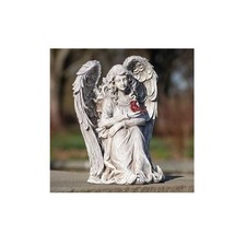 Roman 11" Memorial Angel with Cardinal Outdoor Garden Statue