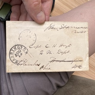 1860’s Senator John Sherman Ohio Free Frank Cover Signed Autograph