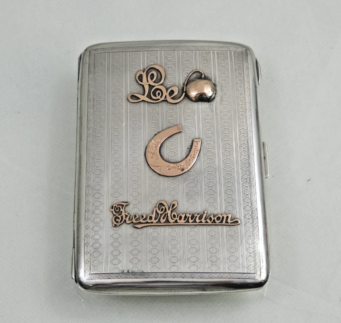 silver cigarette case ebay Sterling Silver Antiques for sale STERLING SILVER CIGARETTE CASE |