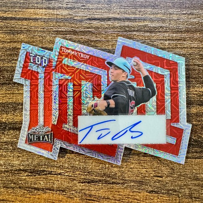 #ad 2024 Leaf Metal Tommy Troy #T TT1 Top 100 Red Mojo Auto #1 6 ARI Diamondbacks $9.99