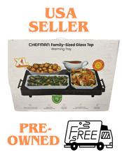 Chefman XL Family-Sized Glass Top Warming Tra...