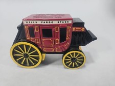 Wells Fargo Stage Coach Replica Diecast Metal Coin Bank - No Key