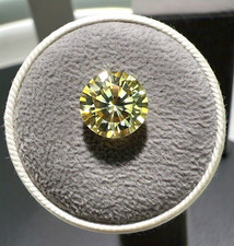 Certified 2 CT Round Cut Natural Yellow Color Lab Grown Loose CVD Diamond VVS1