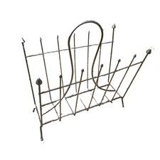 1960s Mid Century Modern Gold Atomic Magazine Album Rack