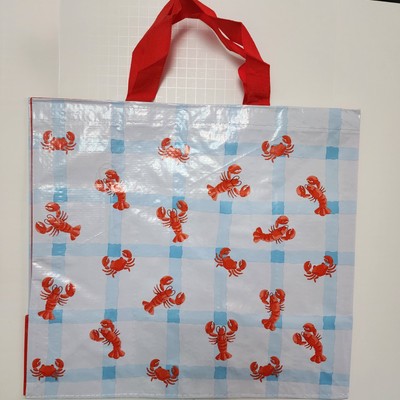 Tesco Lobsters Crabs Tote Bag Crustaceans Sealife Claw Red White Blue New 2025