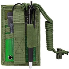 US Tactical ID Card Holder Multifunction Card Case Hook Loop with Neck Lanyard