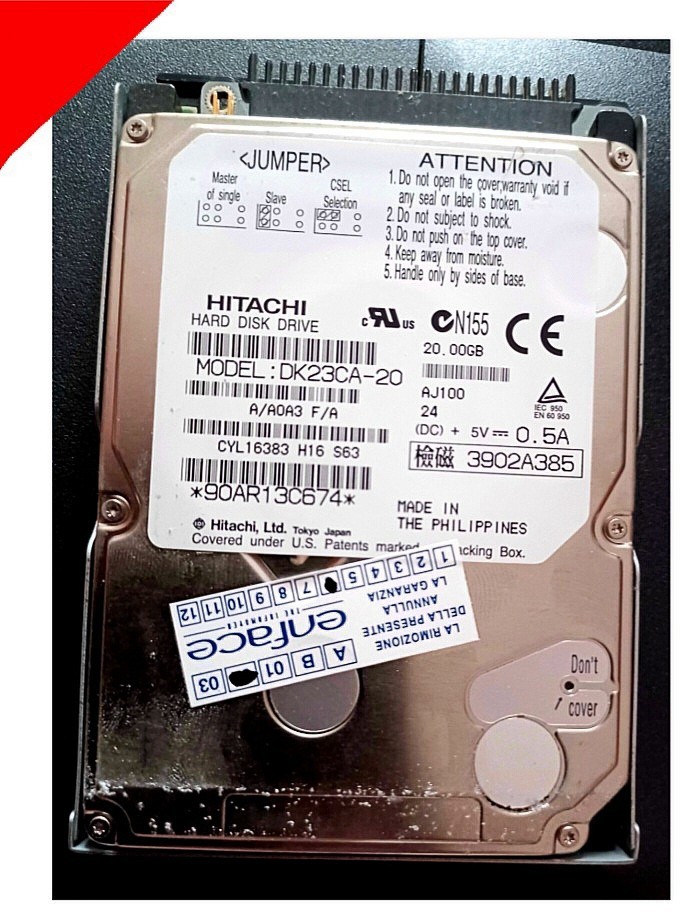 HARD DISK DRIVE hdd HITACHI DK23CA-20 20GB 2.5" x COMPUTER PORTATILI IDE
