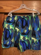 Vintage Nike 90 s Marbled Swirl Swim Trunks Size L