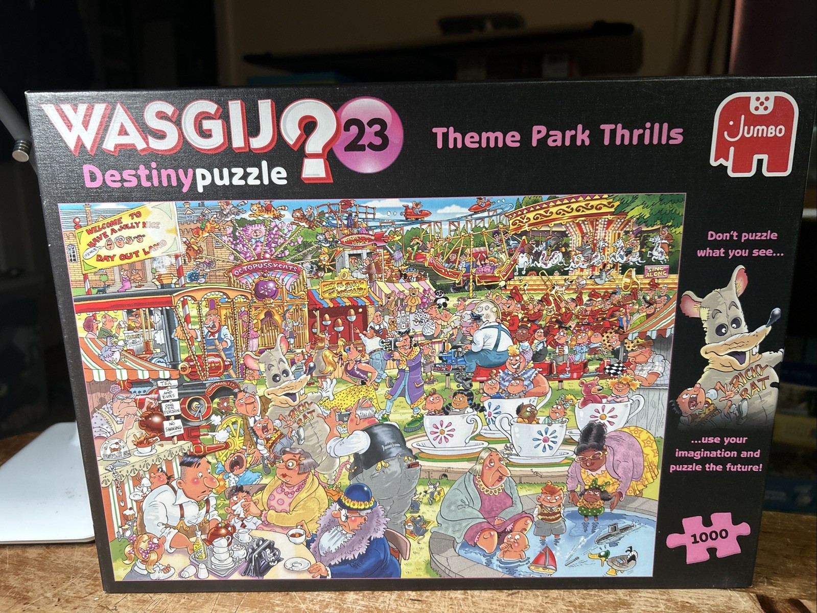 New Wasgij Destiny Puzzle No. 23 Theme Park Thrills 1000 Piece Jumbo Jigsaw