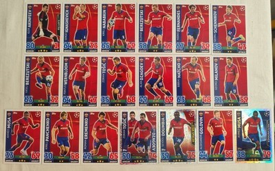 Match Attax 15/16 Team Set ZSKA Moskau Alle 19 Karten Full 2015/2016