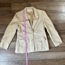 VINTAGE Sz 10 Pendleton Wool Blazer Wmns Tan USA Made Classic Tailored Coat 788