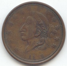 1838 Loco Foco Hard Times Token, Mint Drop