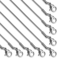 Lot of 25 Snake Chains 16 Necklace Bulk Stain...