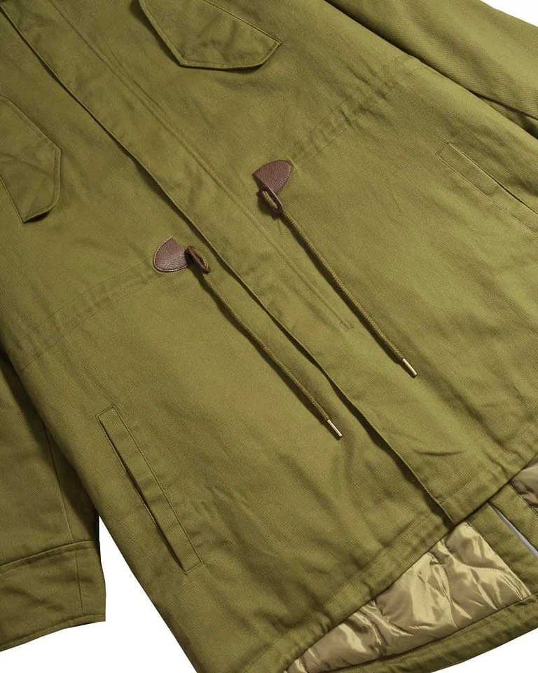 Lambretta Mens Khaki Green Vintage Parka - Image 4 of 4