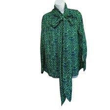Gretchen Scott Womens Long Sleeves Tie Neck B...