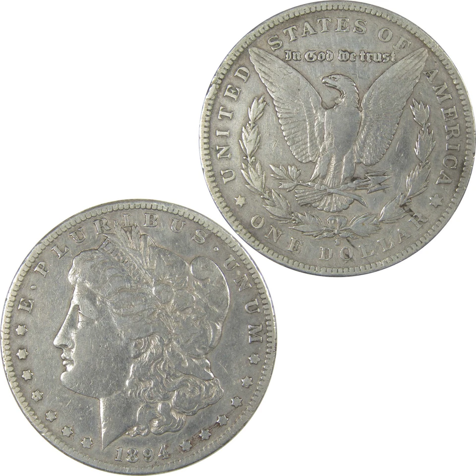 Moneda de $1 dólar Morgan 1894 S detalles finos plata SKU:CPC0975 Foto 4 de 4