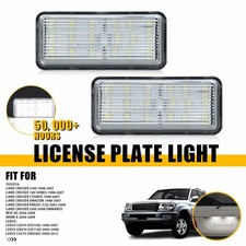 For Land Cruiser 100-series 98-07 White Clear Lens License Plate Tag Lights 2pcs For Land Cruiser 100-series 98-07 White Clear Lens License Plate Tag Lights 2pcs