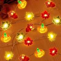 Lichterkette 3M 30LED AhornbläTter KüRbis Herbst Deko Mit Timer FüR Halloween