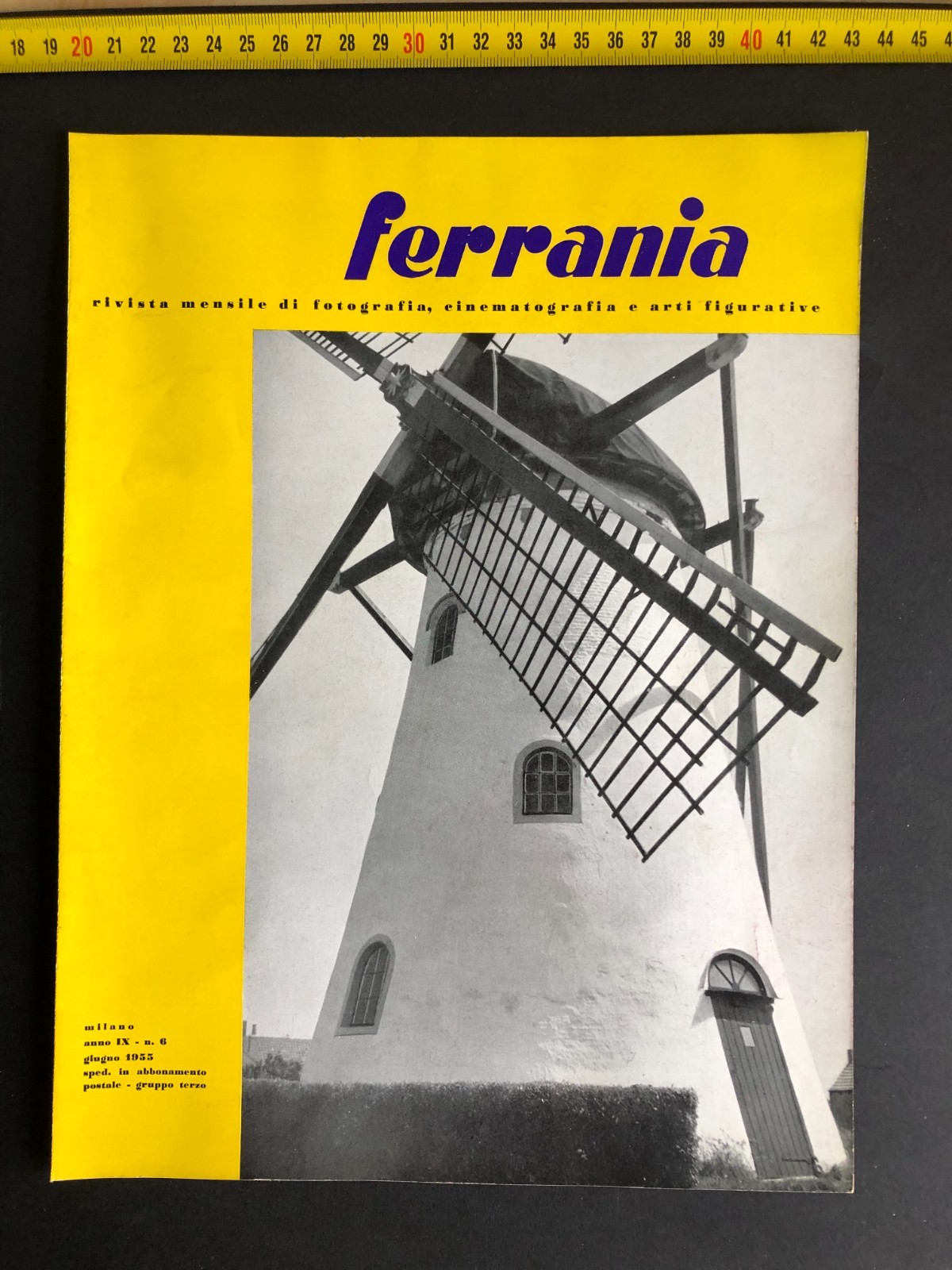 Copertina Giugno 1955 Rivista FERRANIA Anno IX N 6 / Pubblicità STEINHEIL Ottich