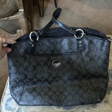 Coach Peyton Pocket Tote Black  Gray F19816