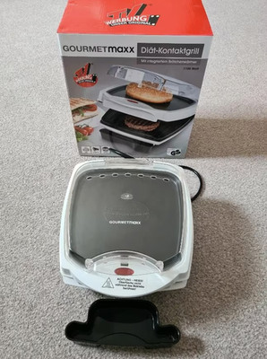 GourmetMAXX Diät-Kontaktgrill Burger Maker Brötchen Wärmen Panini Toast