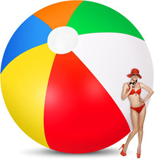 12 Foot Giant Inflatable Beach Ball Jumbo Rainbow Colored Beach Ball Large Beach