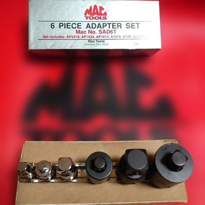MAC Tools SAD6T Reduzierstück-Adapter-Set 6-teilig 1/4 3/8 1/2 3/4 Antrieb Sc...
