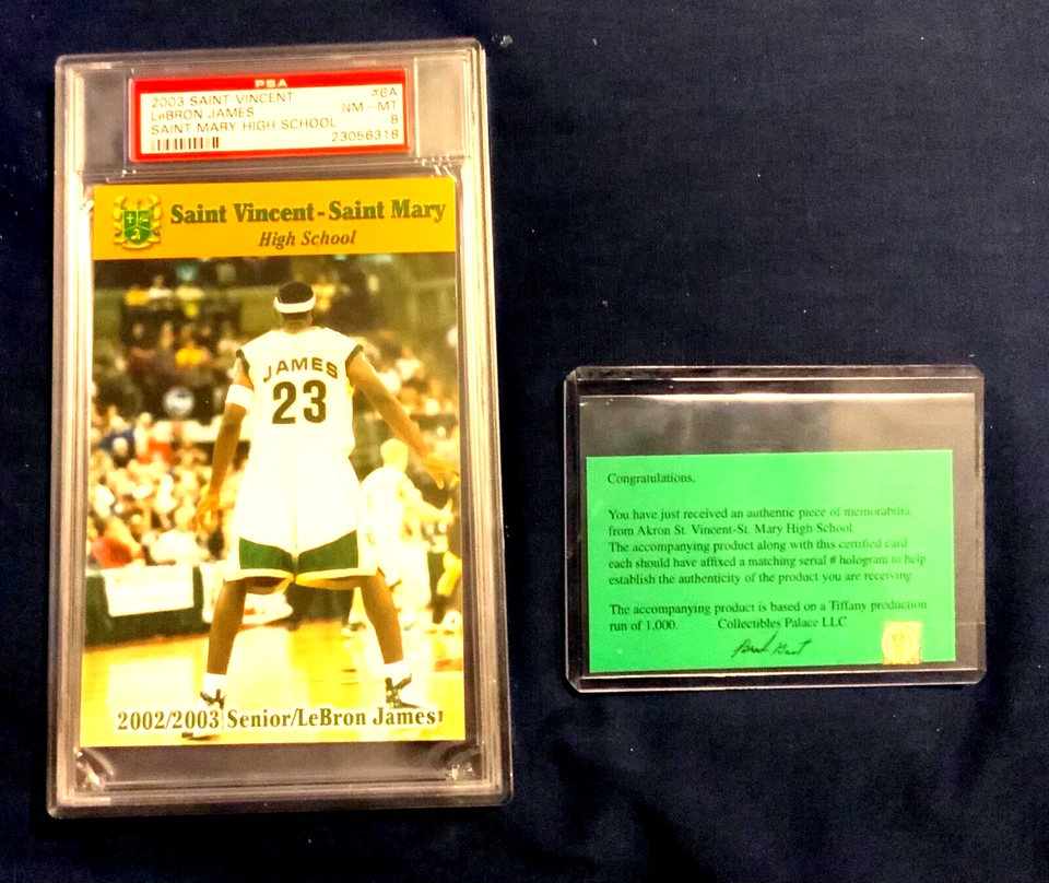 Lebron James Rookie PSA Near Mint Mint SP Lakers Saint Mary Vincent High School - Image 2 of 3