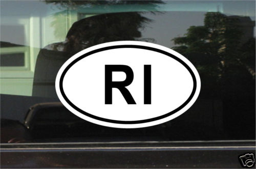 RHODE ISLAND RI OVALER VINYL-AUFKLEBER/AUFKLEBER - Bild 1 von 1