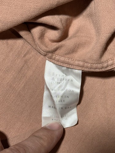 Frank & Eileen Mary Button Shirt Dress Peach Pink Size X-Small (XS) - Picture 6 of 9