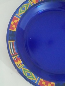Biggest Discount Wholesale 4 Arcoroc African Kente Cloth Pattern Cobalt Blue Glass 10 Dinner Plates France Shop Usa Outlet Cgelaboratorio Com