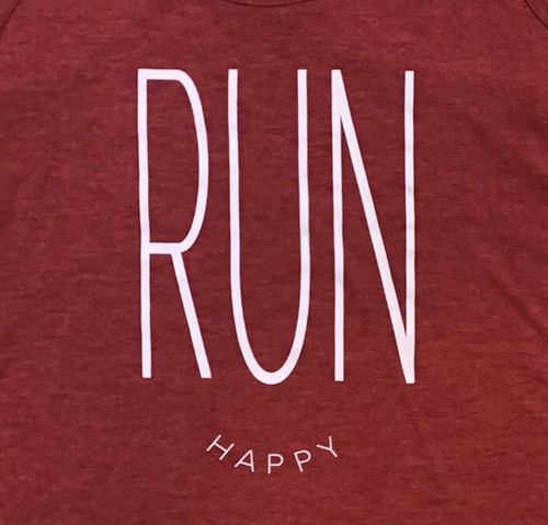 Brooks Women's Distance Graphic Run Happy Tank Top Rosewood Red F23 - Picture 2 of 6
