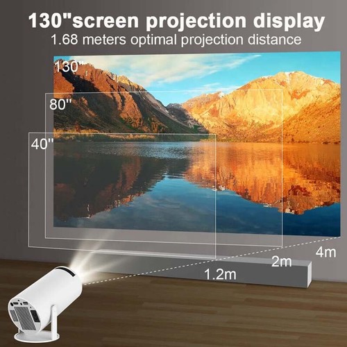 4K Mini Beamer HD 1080P LED Projektor Heimkino 5G WiFi Bluetooth HDMI Android TV - Bild 4 von 12